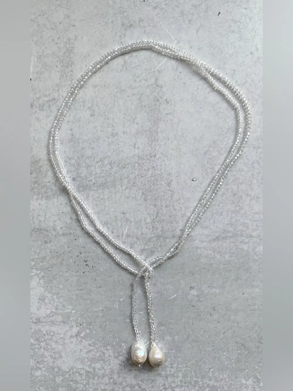 Pearl wrap necklace #2695